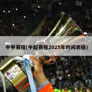 中甲赛程(中超赛程2025年时间表格)