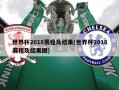 世界杯2018赛程及结果(世界杯2018赛程及结果图)