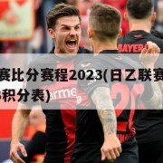 日乙联赛比分赛程2023(日乙联赛比分赛程2023积分表)