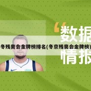 冬残奥会金牌榜排名(冬京残奥会金牌榜)