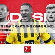 德乙最新比分及积分榜(德乙最新比分及积分榜球探网)