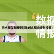羽毛球发球规则(羽毛球发球规则视频)