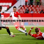 中甲最新积分榜(中甲最新积分榜排名查询表)