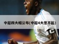 中超四大帽公布(中超4大惹不起)