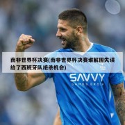 南非世界杯决赛(南非世界杯决赛谁解围失误给了西班牙队绝杀机会)