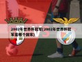 2002年世界杯冠军(2002年世界杯冠军是哪个国家)