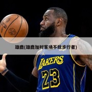 雄鹿(雄鹿加时客场不敌步行者)