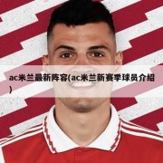 ac米兰最新阵容(ac米兰新赛季球员介绍)