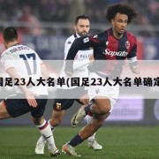 国足23人大名单(国足23人大名单确定)