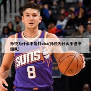孙悦为什么不能打cba(孙悦为什么不进中国队)