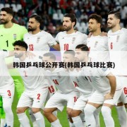 韩国乒乓球公开赛(韩国乒乓球比赛)