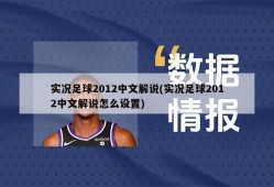 实况足球2012中文解说(实况足球2012中文解说怎么设置)