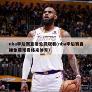 nba季后赛直播免费观看(nba季后赛直播免费观看纬来体育)