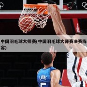 中国羽毛球大师赛(中国羽毛球大师赛决赛阵容)