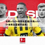 中央cctv5+体育台直播(中央cctv5+体育台直播节目表)