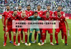 乒乓球赛程一览表(乒乓球赛程一览表今日赛事直播)
